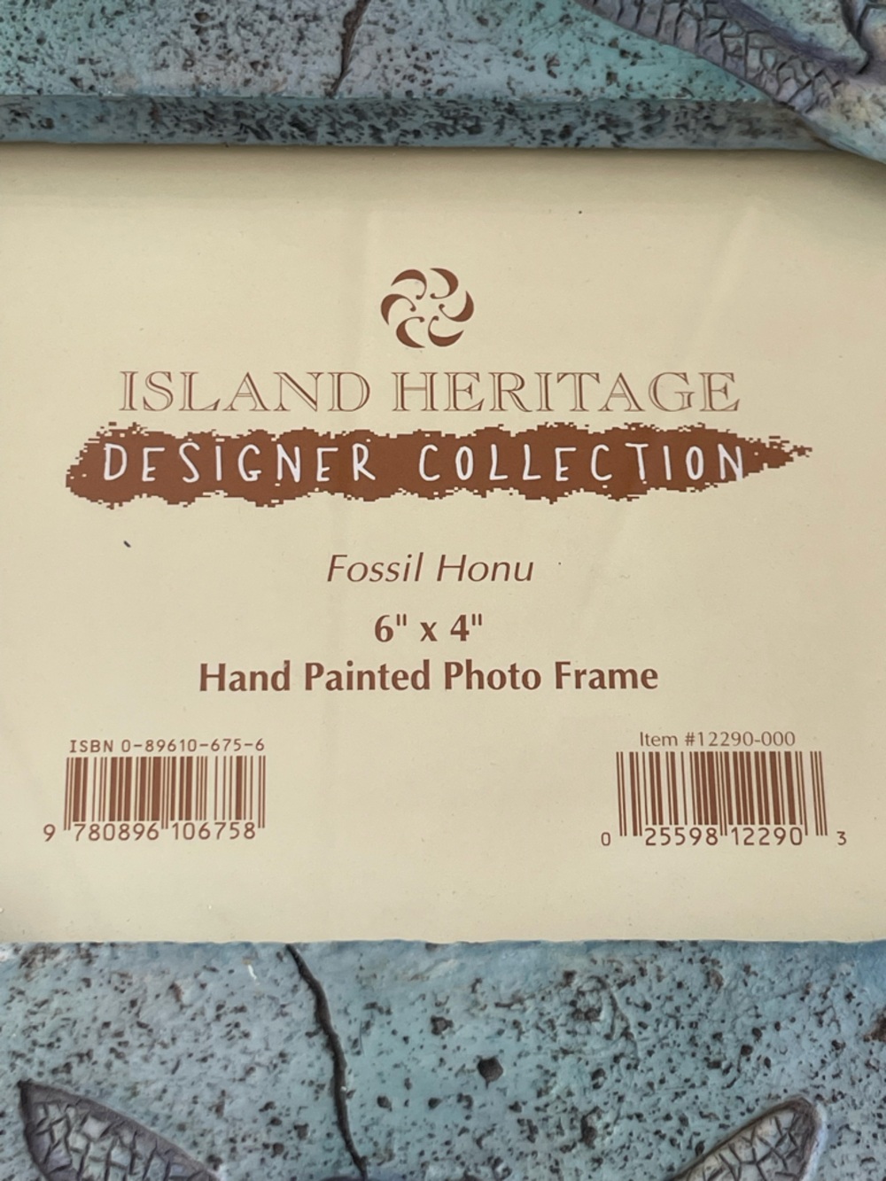 $10 SALE Sea Turtle Photo Frame Fossil Honu  Coastal Ocean Nature Blue Green - Picture 7 of 8
